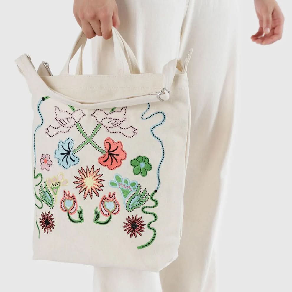 Baggu Zip Duck Bag - Embroidered Birds - AT NOON STORE