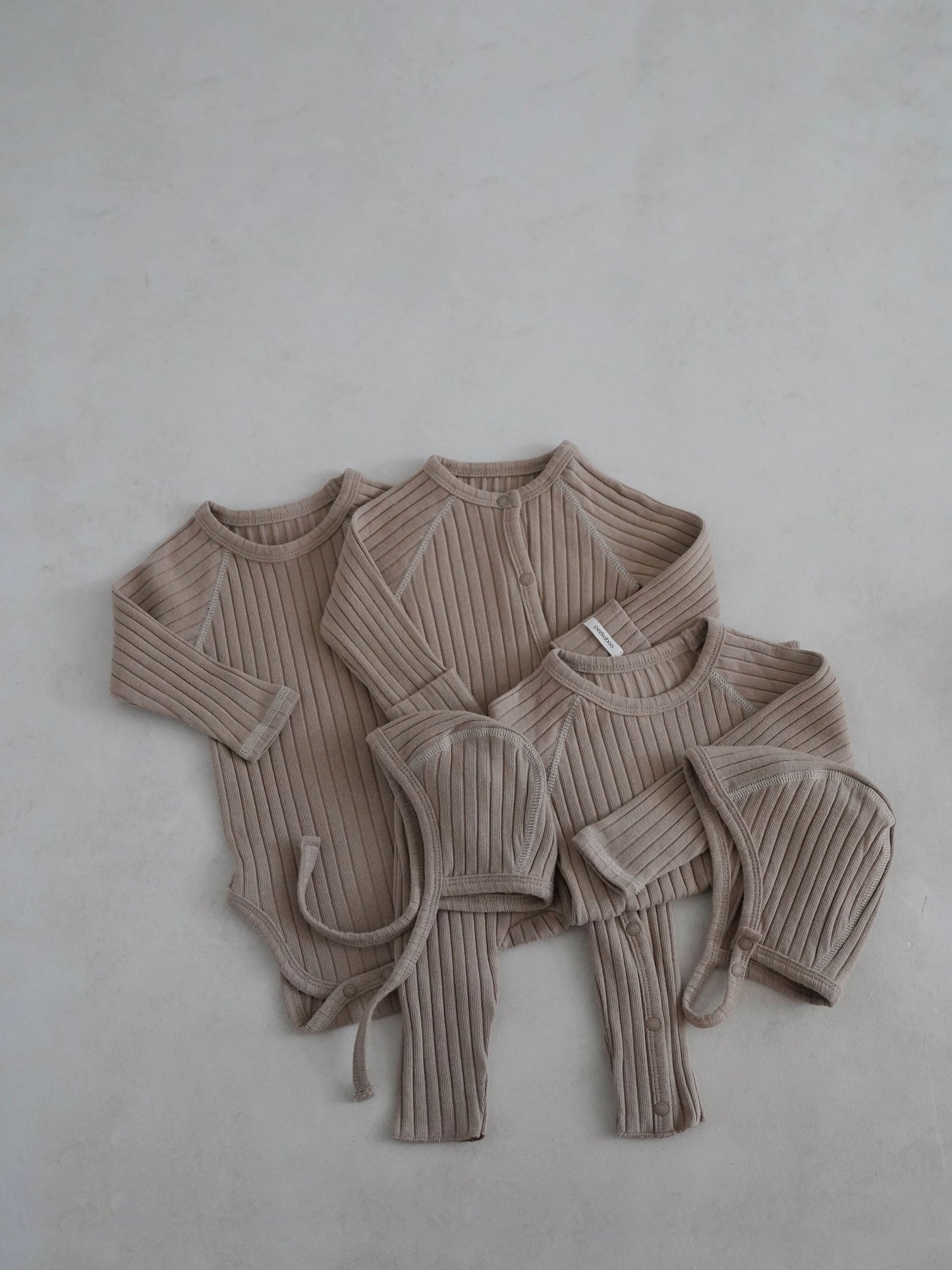 Toddler Stitch Detail Ribbed Top and Pants Set (1-6y)- Olive - AT NOON STORE