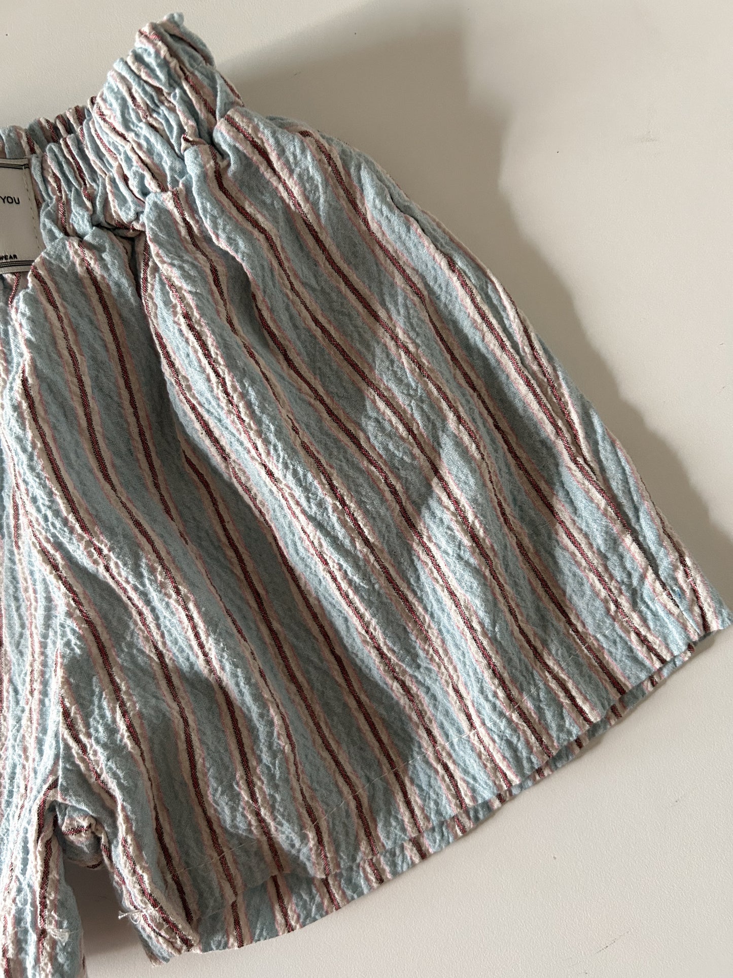 Toddler SS25 Stripe Boxer Shorts (1-7y) - Sky Blue