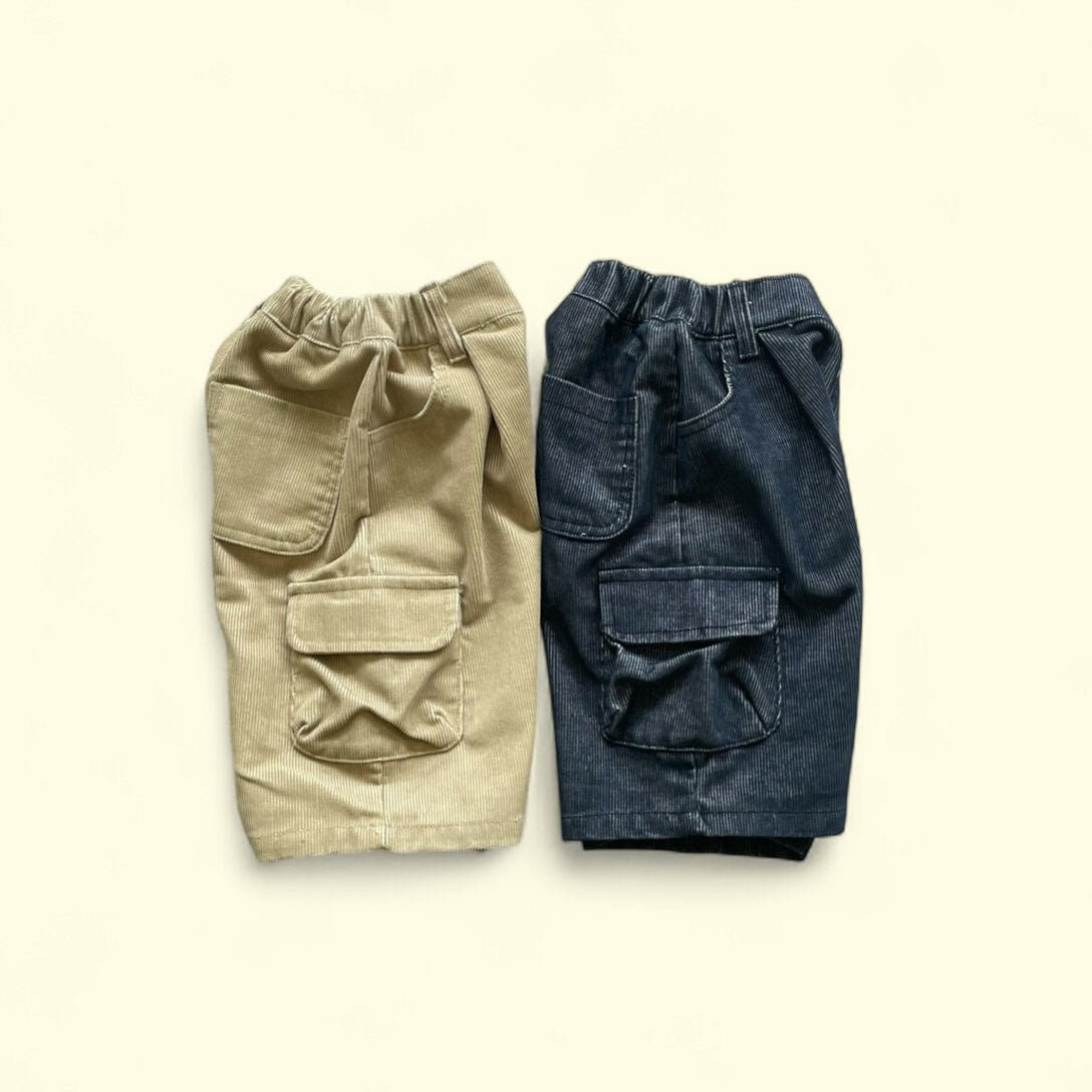 Toddler F25 Garment Dyed Corduroy Cargo Bermuda Shorts (3-7y) - 2 Colors - AT NOON STORE