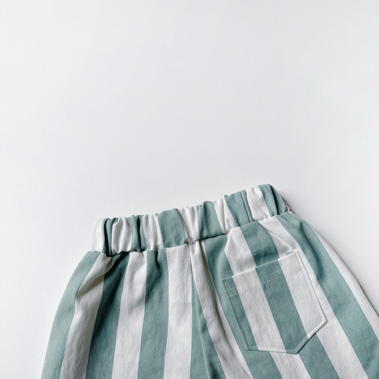 Kids SS25 Striped Shorts (2-7y) - Mint - AT NOON STORE