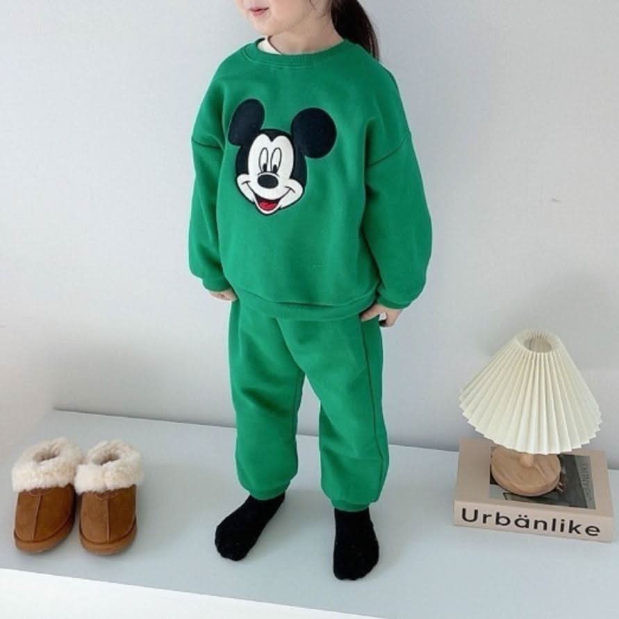 Toddler Disney Mickey Face Christmas Sweatshirt and Jogger Pants Set (1-6y) - 2 Colors - AT NOON STORE
