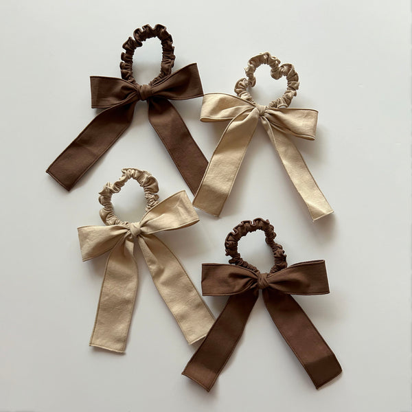 Women's Cotton Bow Scrunchie - 4Colors