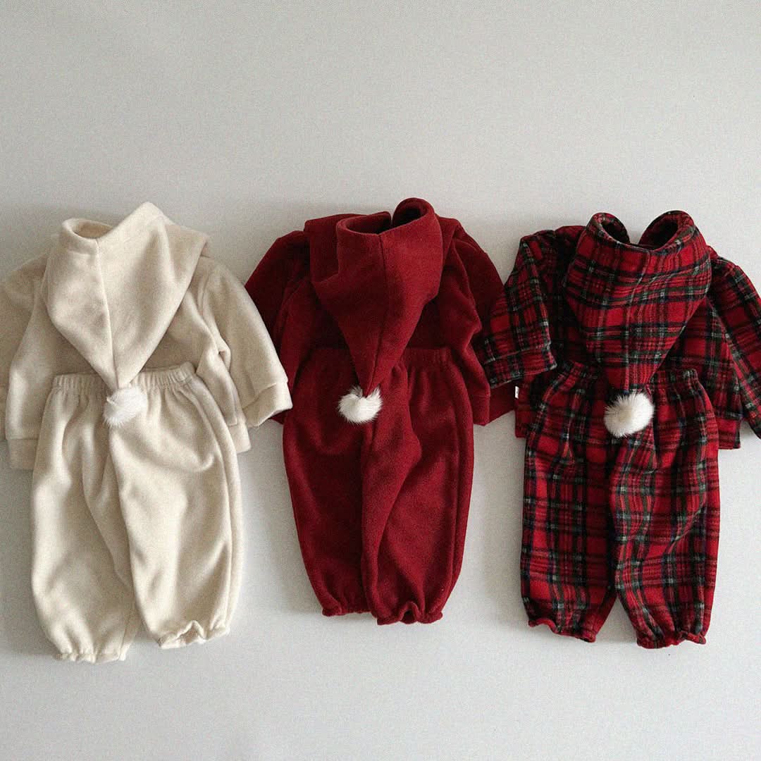 Baby/Toddler Aosta W24 Fleece Pompom Hoodie (3m-5y)- 3 Colors - AT NOON STORE