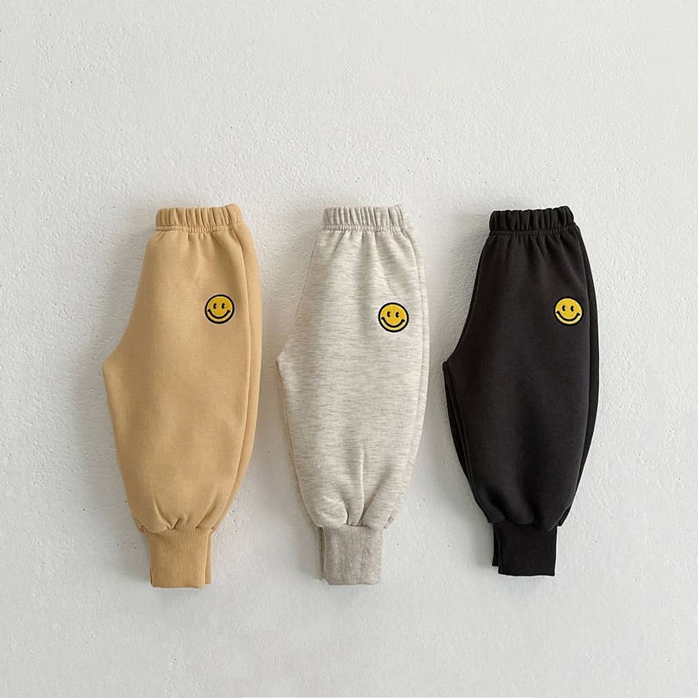 Toddler W24 Smile Patch Half-Zip Sweatshirt and Long Cuffed Jogger Pants Set (1-6y) - Black - AT NOON STORE