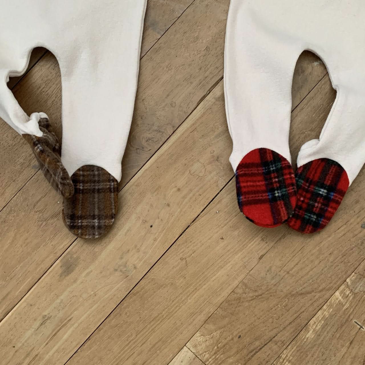 Baby BH W24 Tartan Footed Warm Leggings (3-18m) - 2 Colors - AT NOON STORE