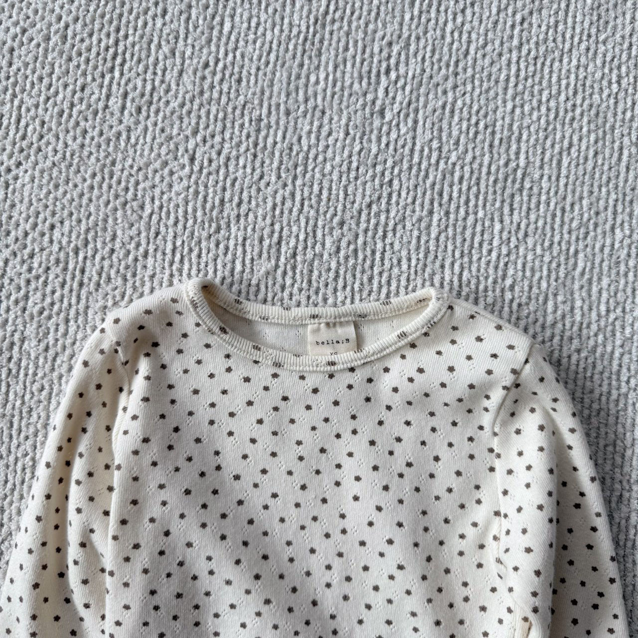 Baby Bella F25 Pointelle Long Sleeve Top (6m-3y) - Ivory - AT NOON STORE