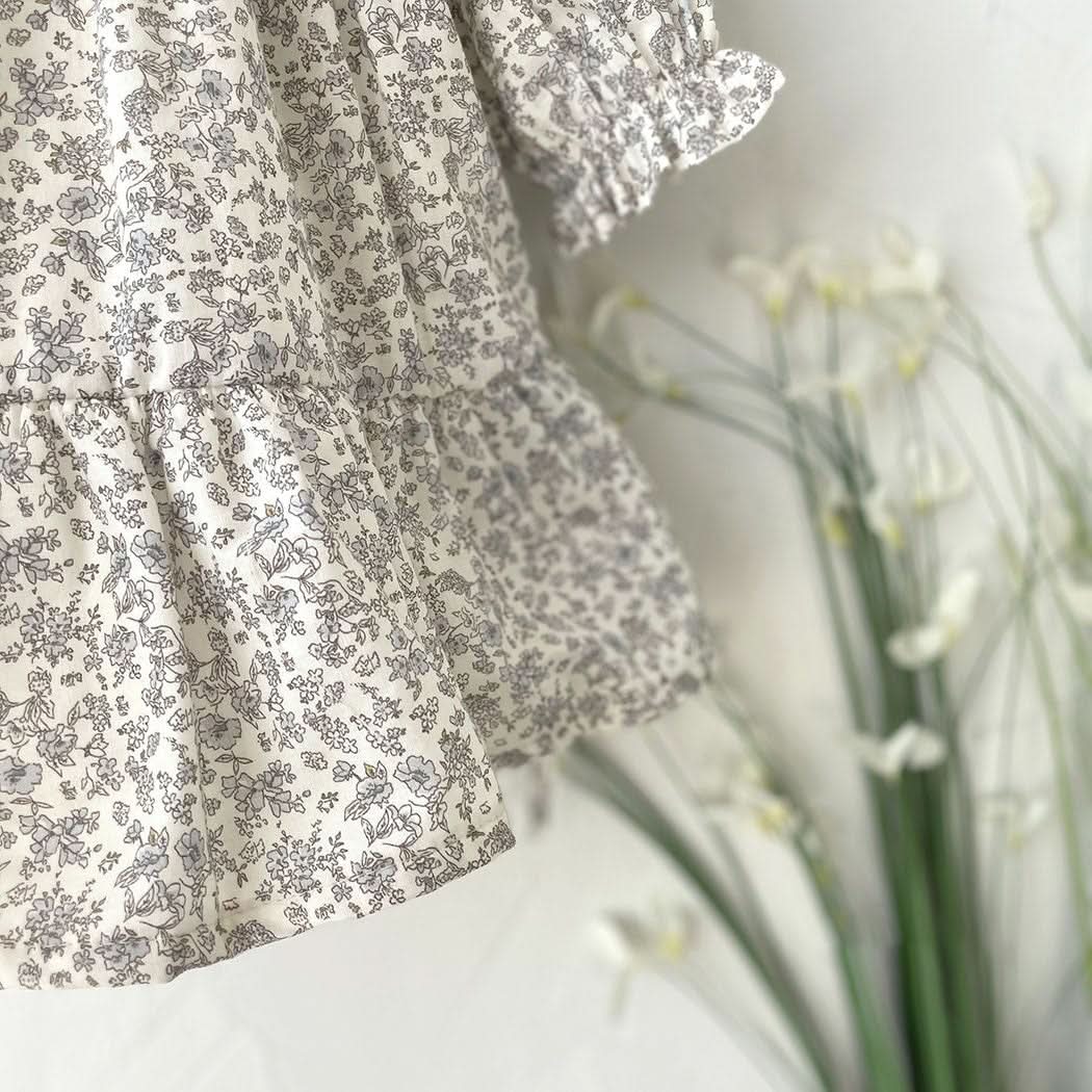 Toddler Milk Ella Smocked Bodice Dress (3m-5y) - Grey - AT NOON STORE