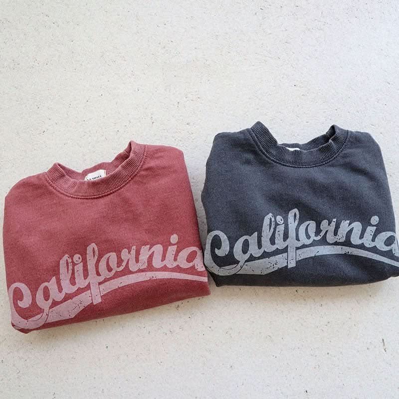 Toddler 'California' Print Washed Sweatshirt (15m-9y) -2 Colors - AT NOON STORE