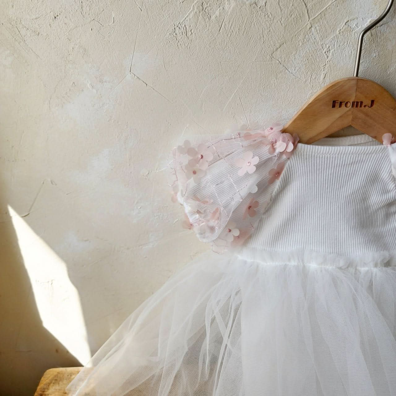 Baby 3D Daisy Puff Sleeve Tutu Dress Romper (3-18m) - 2 Colors - AT NOON STORE