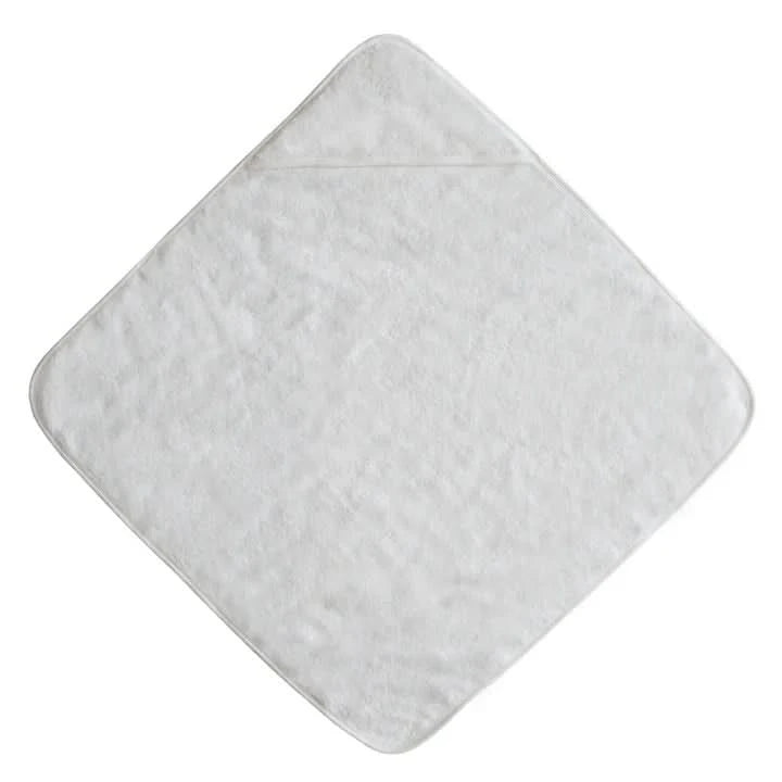 Mushie Organic Cotton Baby Hooded Towel - Pearl - AT NOON STORE
