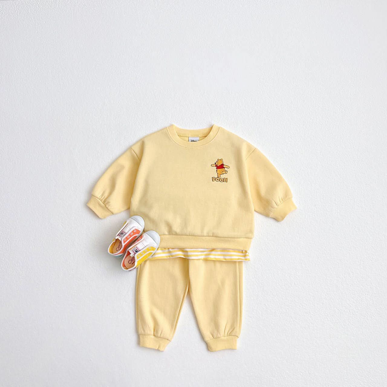 Toddler Disney Friends Stripe Layered Sweatshirt and Jogger Pants Set (1-6y) - 4 Colors - AT NOON STORE