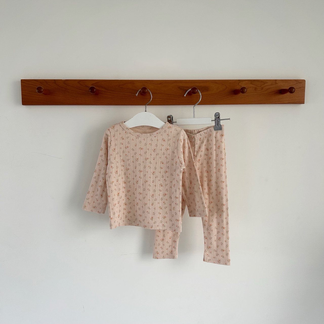 Kids SP26 Floral Pointelle Long Sleeve Top and Pants Set (1-7y) - 2 Colors - AT NOON STORE