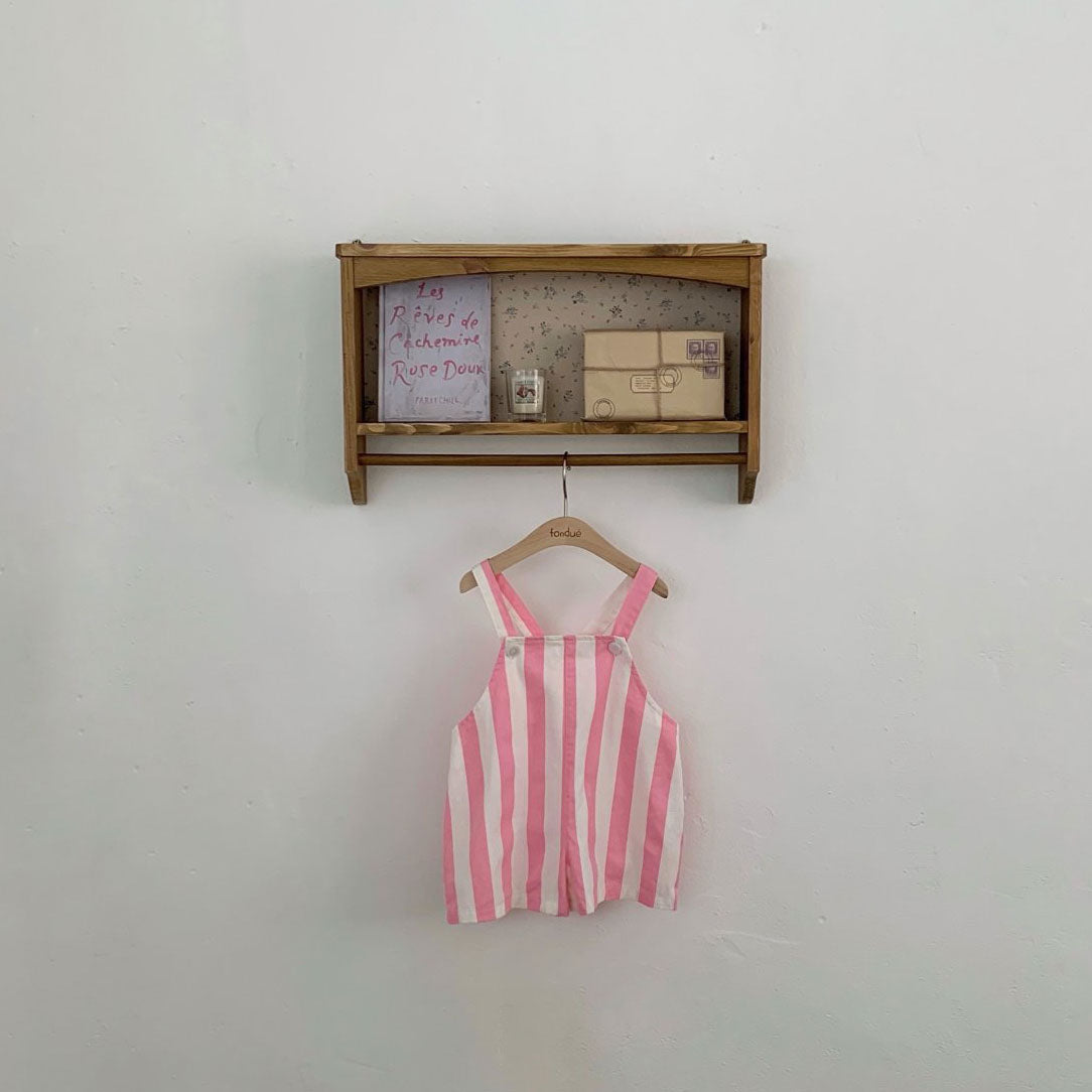 Toddler Stripe Cotton Shortalls (1-6y)- 2 Colors