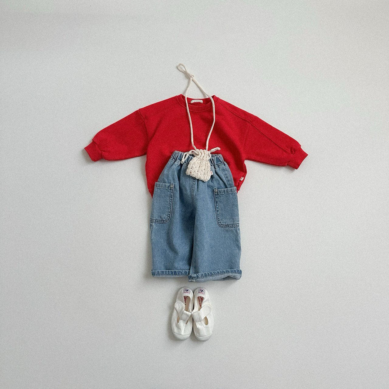 Toddler F25 Stitch Detail Long Sleeve Sweatshirt (10m-4y) - Red