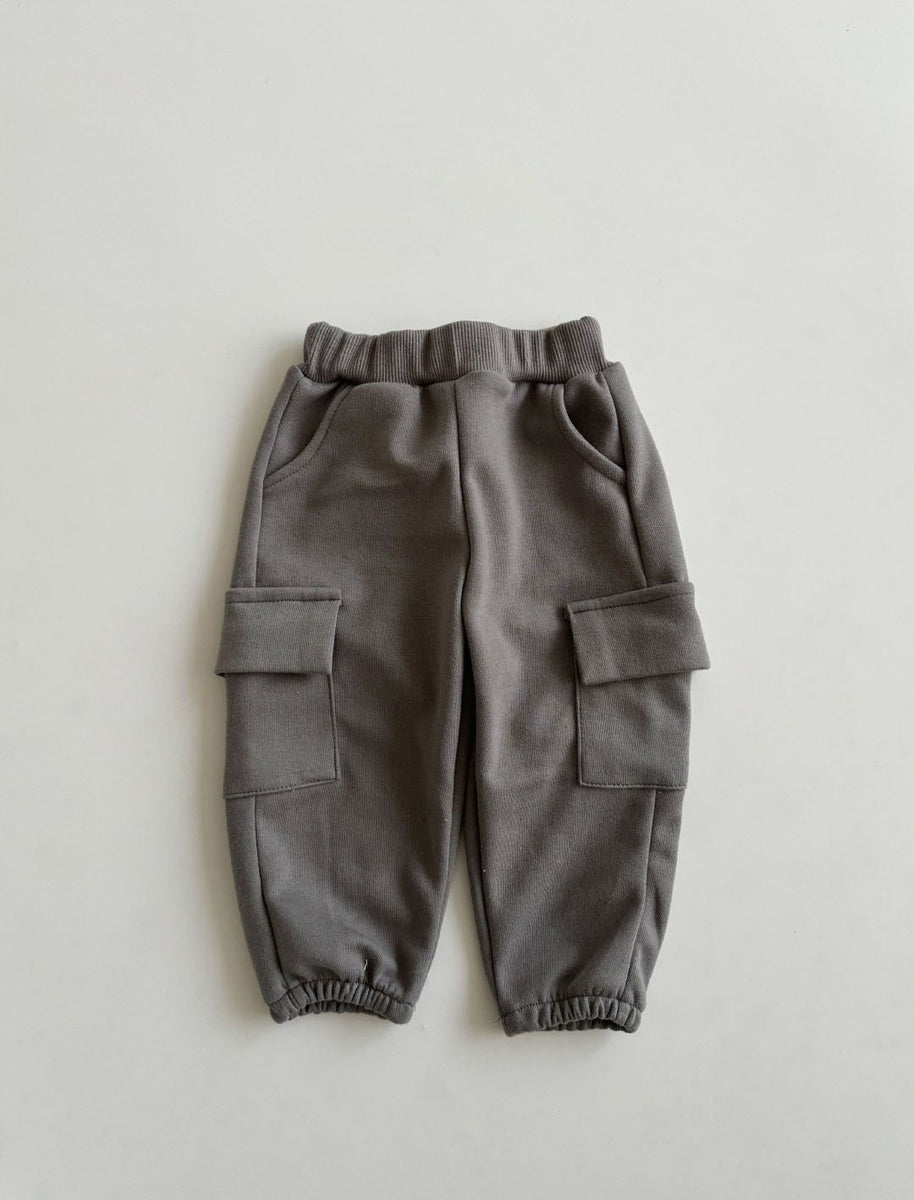 Pantalon Pants Jogger Cargo Afelpado Momkids Para Niño