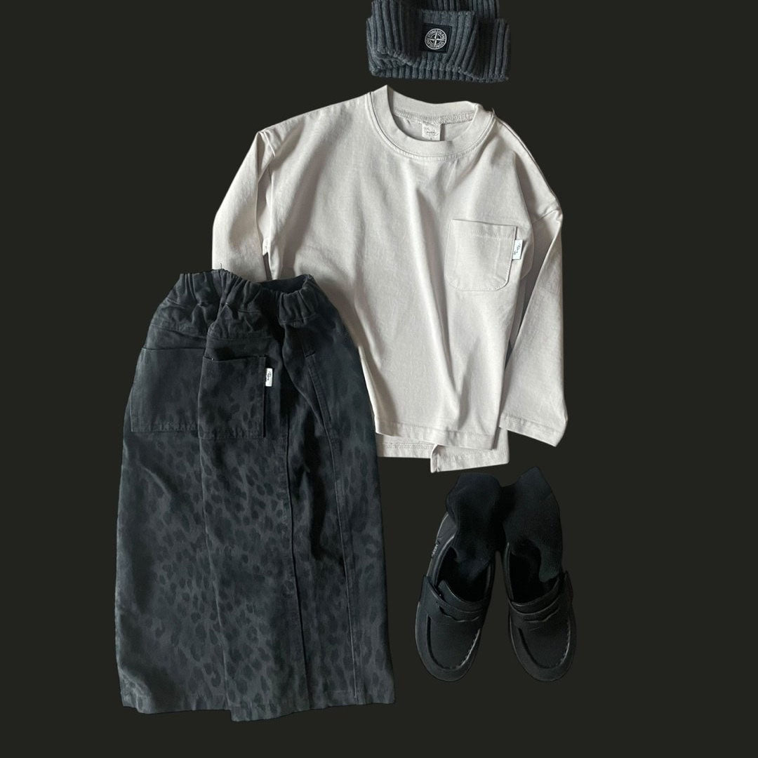 Toddler F25 Slit Hem Long Sleeve Top (3-7y) - 2 Colors - AT NOON STORE