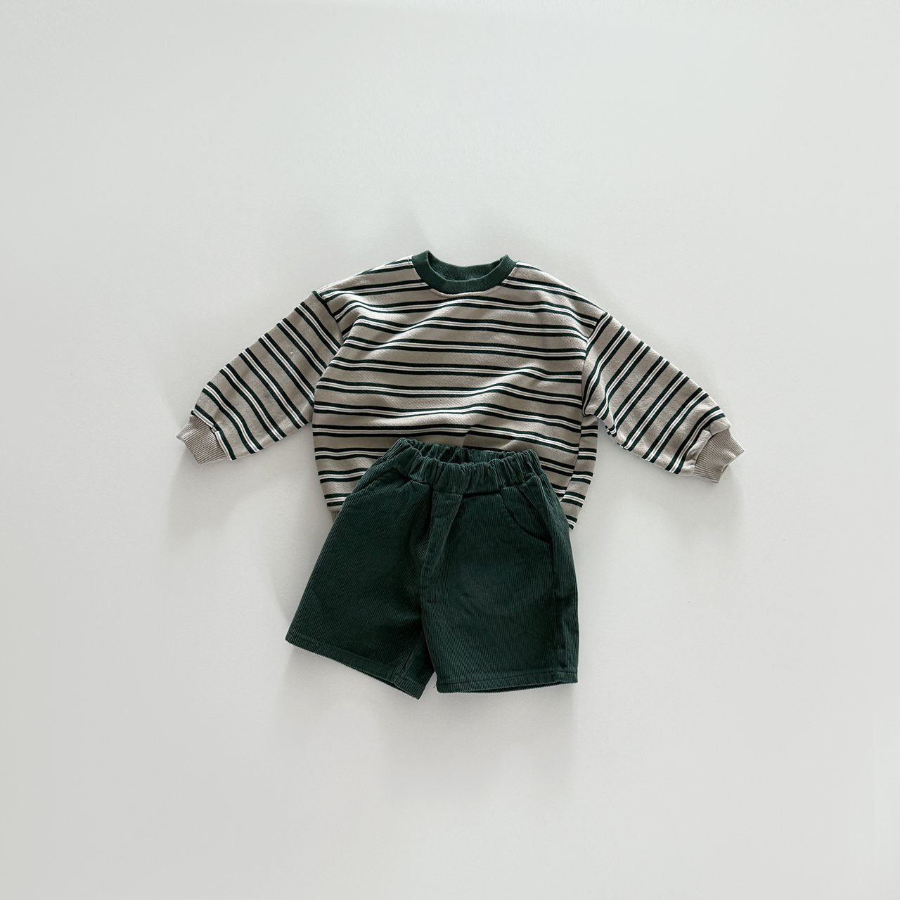 Toddler F25 Stripe Long Sleeve Sweatshirt (12m-7y) - Green - AT NOON STORE