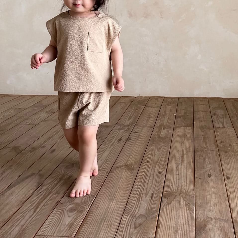 Toddler Seersucker Sleeveless Top and Shorts Set (3m-5y) - 4 Colors - AT NOON STORE