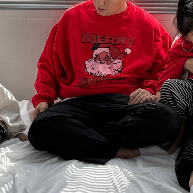 Toddler W25 Merry Christmas Long Sleeve Sweatshirt (1-7y, Adult) - 2 Colors