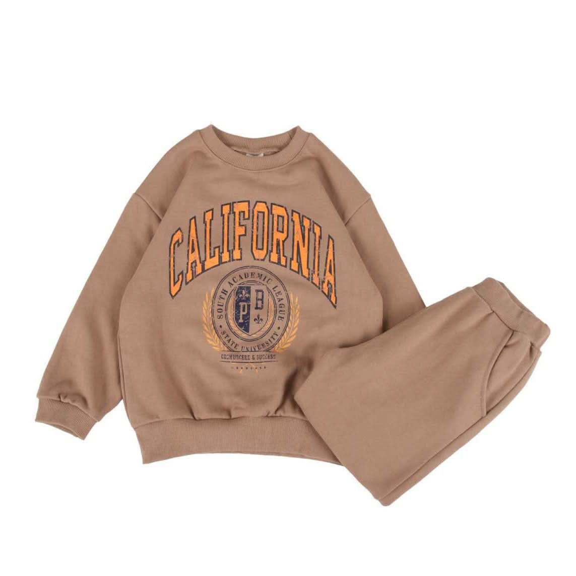 Toddler 'CALIFORNIA' Sweatshirt and Jogger Pants Set (3-8y) - 2 Colors - AT NOON STORE