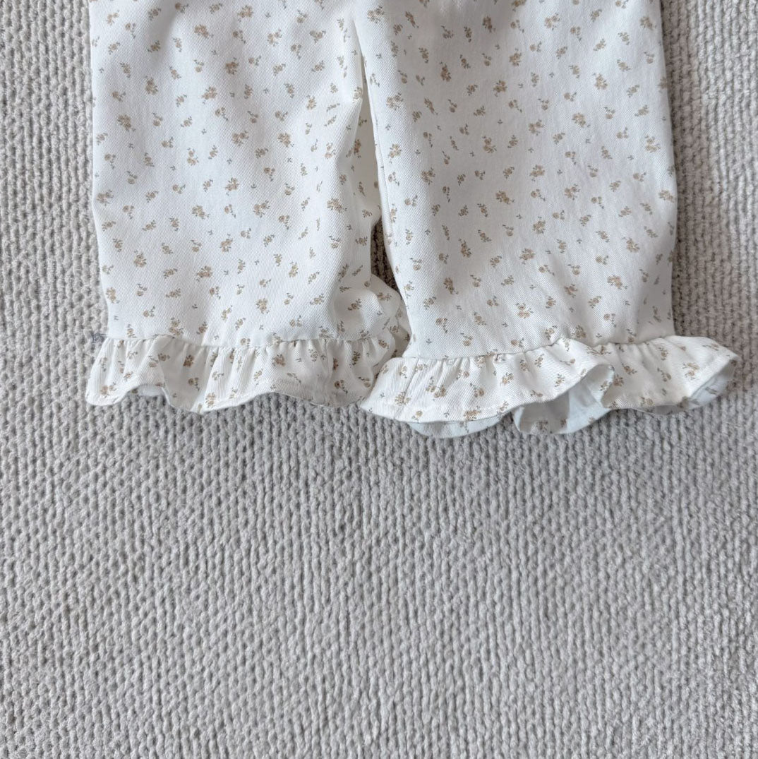 Baby Bella F25 Floral Frill Pants (6m-3y) - Ivory - AT NOON STORE