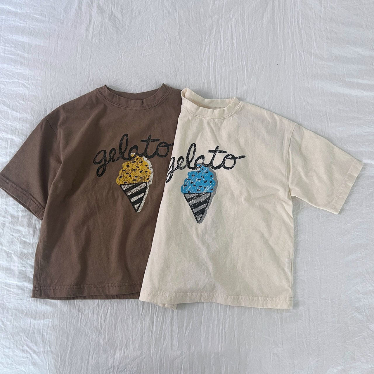 Toddler SS25 'gelato' Loose Fit Short Sleeve Top (3-8y) - 2 Colors - AT NOON STORE