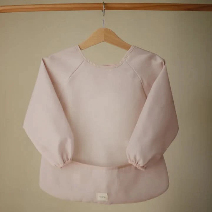 Mushie Long Sleeve Bib - Blush - AT NOON STORE