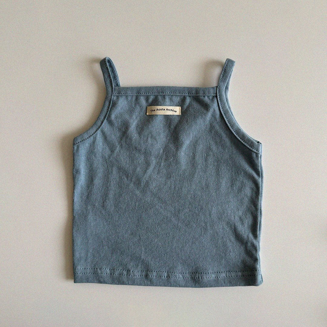 Baby/Toddler Aosta SS25 Linen Cotton Noodle Strap Top (3m-5y)- 5 Colors - AT NOON STORE