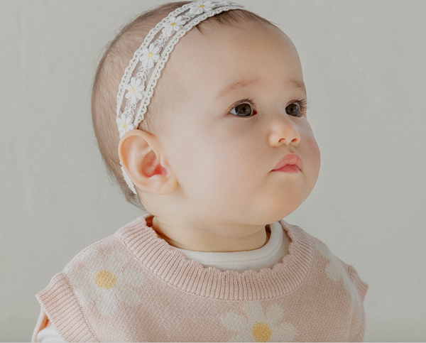 Baby Daisy Mesh Lace Headband (3-18m)