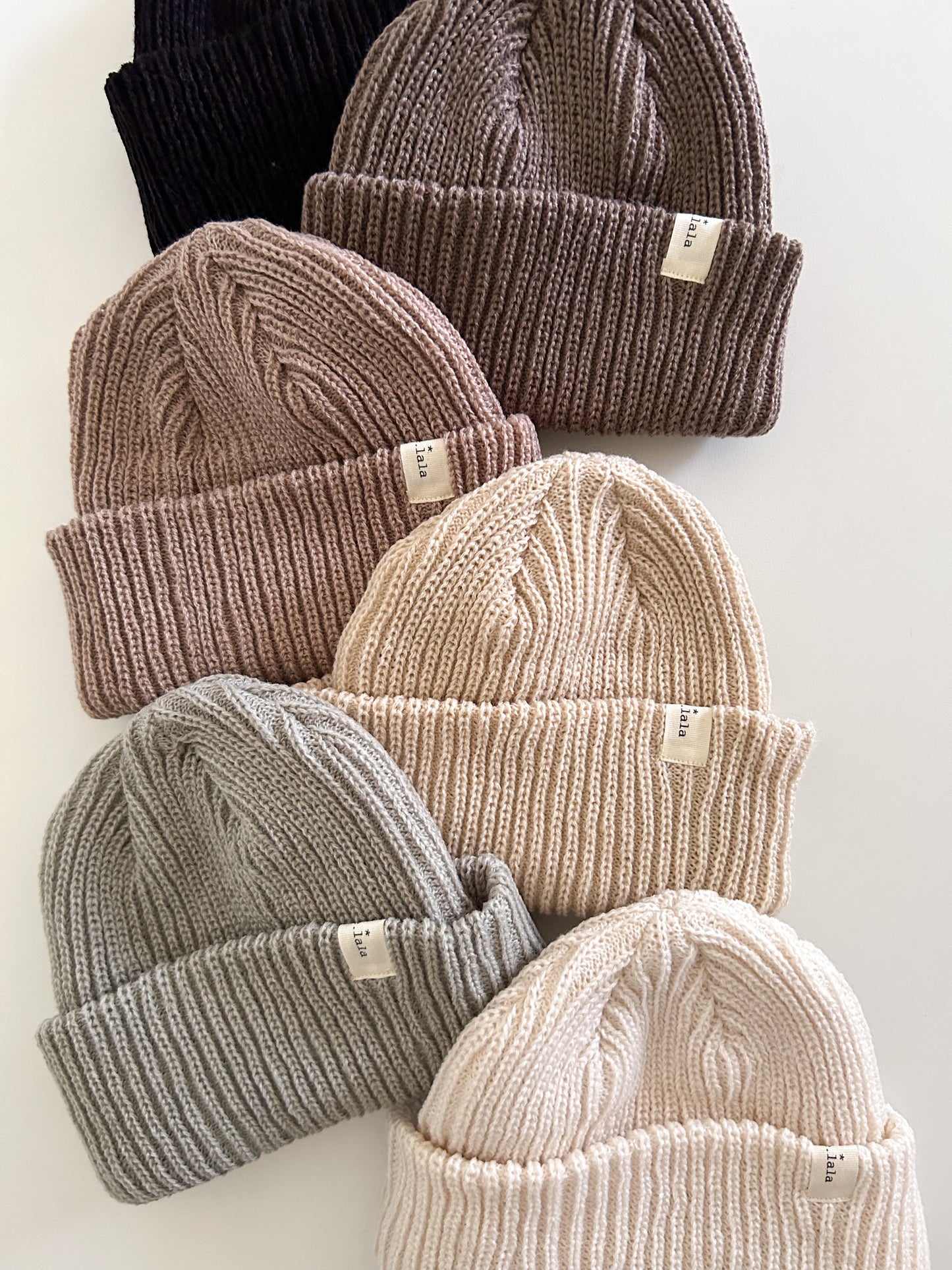 Baby Lala Ribbed Knit Beanie (0-5y) - 6 Colors