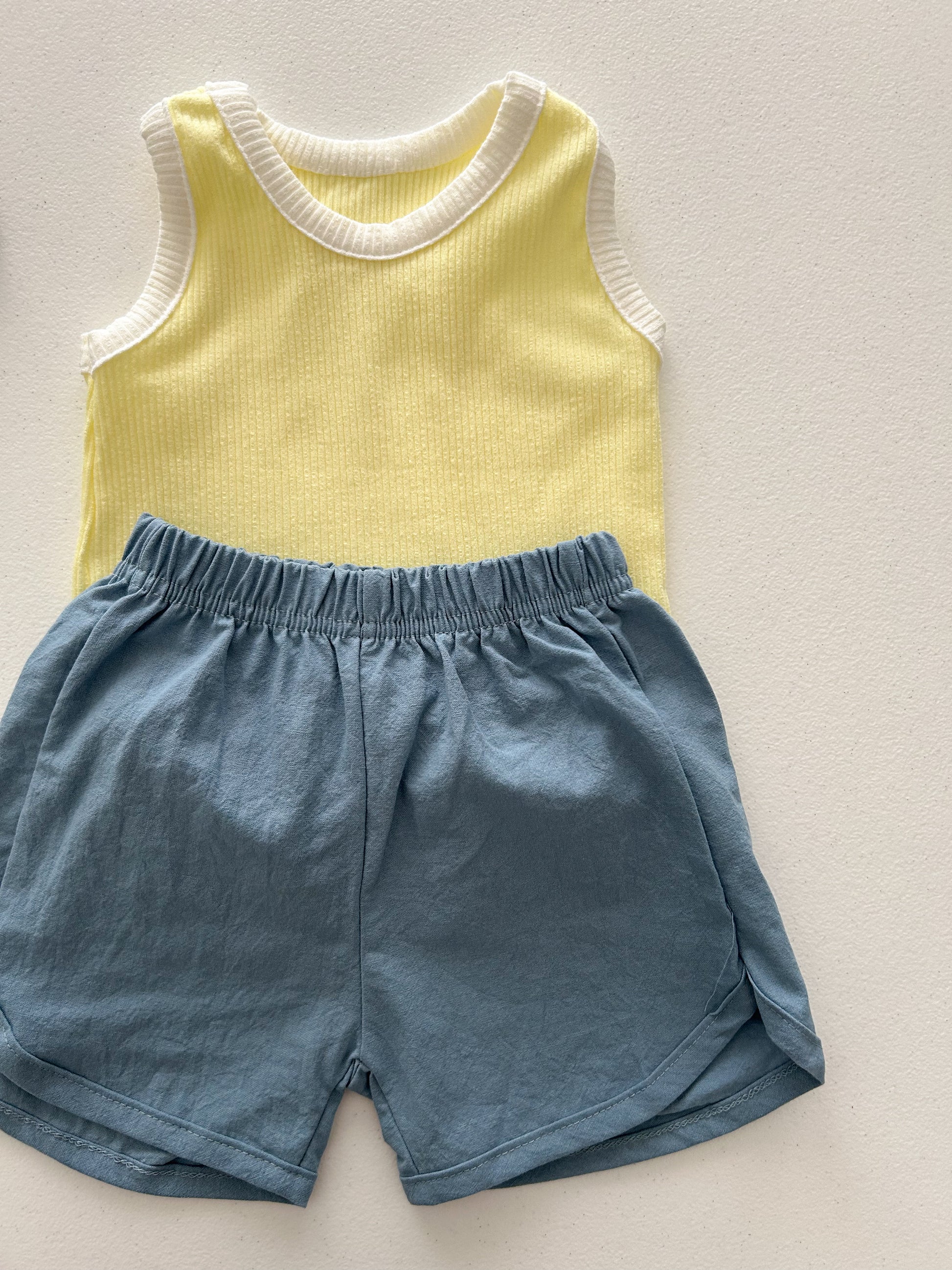 Baby/Toddler Aosta SS25 Ribbed Colorblock Sleeveless Top (3m-5y)- 2 Colors - AT NOON STORE