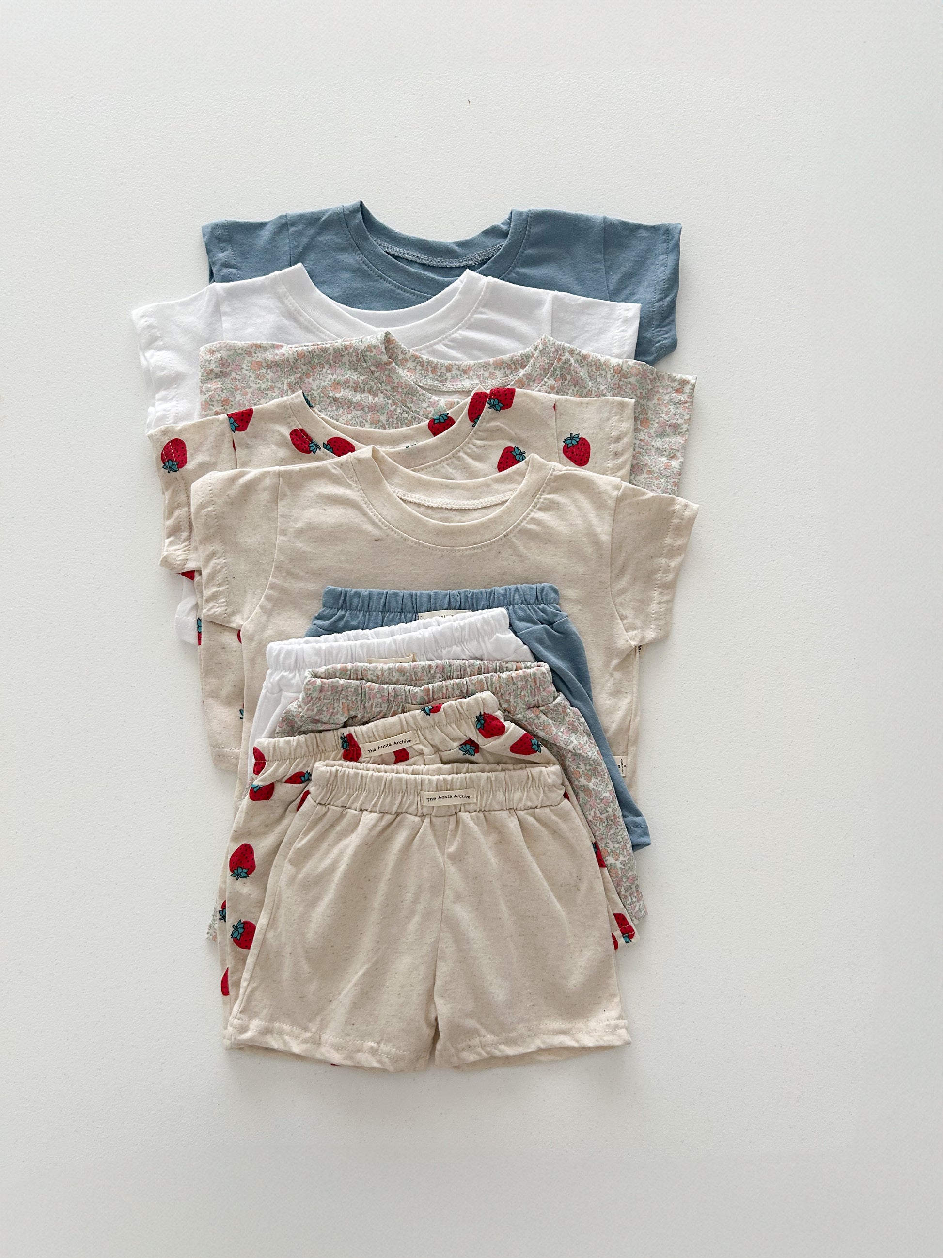 Baby/Toddler Aosta SS25 Cotton Basic Shorts (3m-5y)- 5 Colors - AT NOON STORE