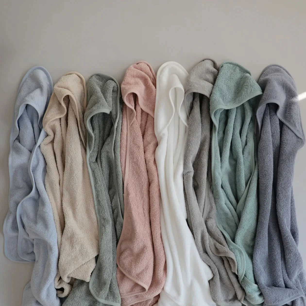 Mushie Organic Cotton Baby Hooded Towel - Pearl - AT NOON STORE