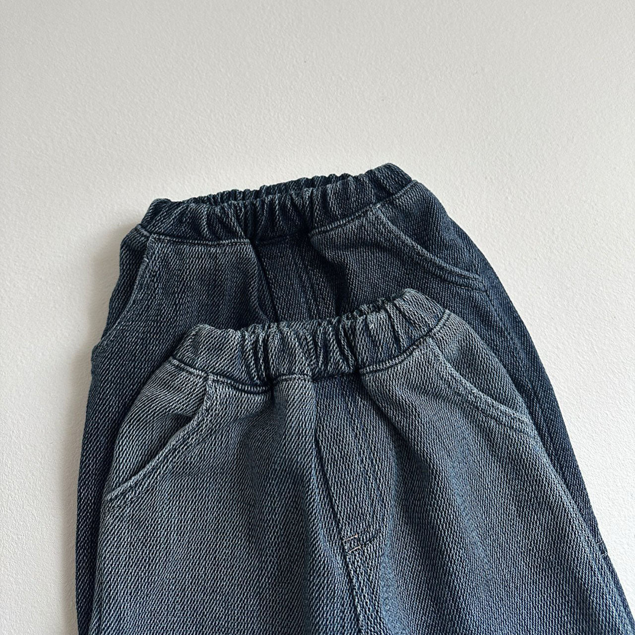 Toddler W25 Stitch Detail Warm and Comfy Denim Pants (10m-4y) - 2 Colors - AT NOON STORE
