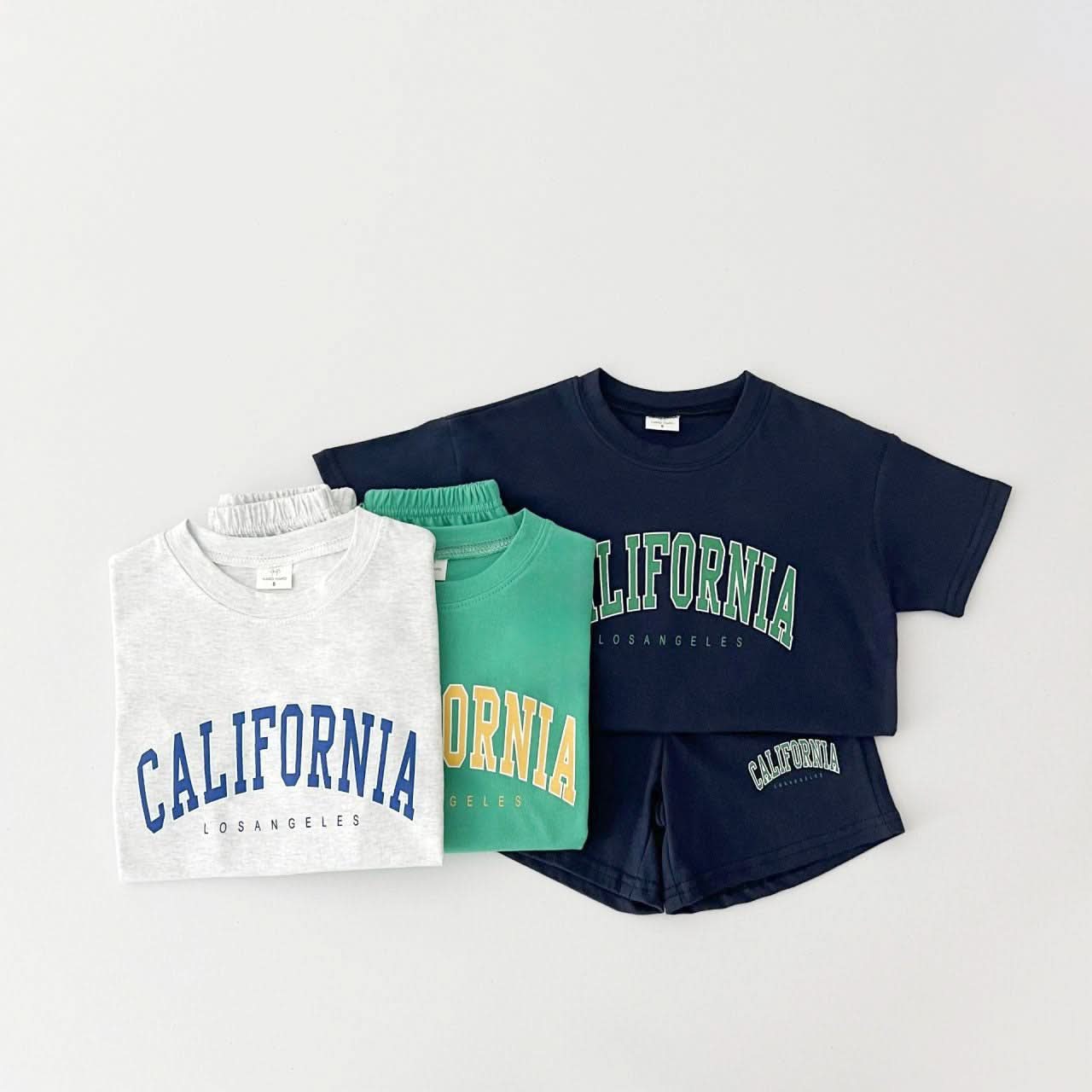 Kids CALIFORNIA T-Shirt and Shorts Set (2-7y) - 3 Colors - AT NOON STORE