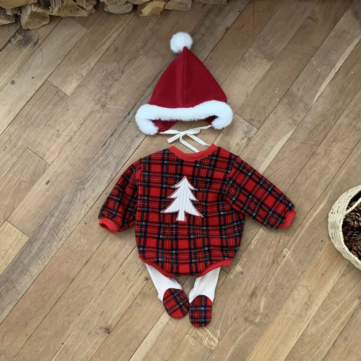 Baby BH W24 Tartan Footed Warm Leggings (3-18m) - 2 Colors - AT NOON STORE