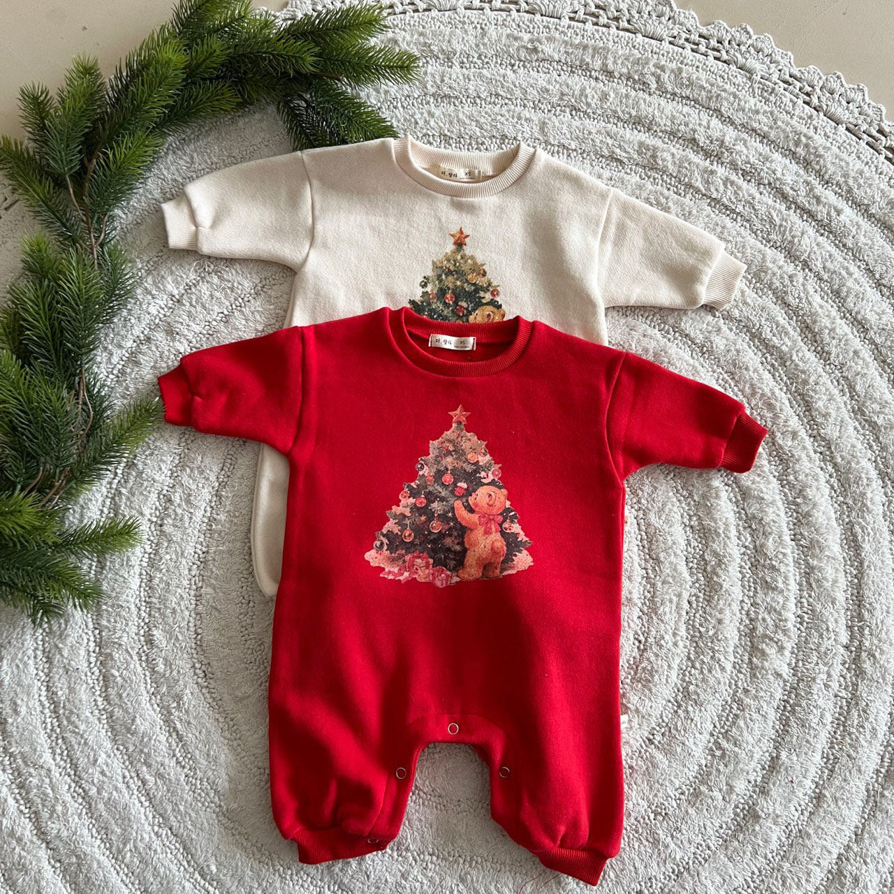 Baby Lala FW25 Christmas Tree Romper (6-24m) - 2 Colors - AT NOON STORE