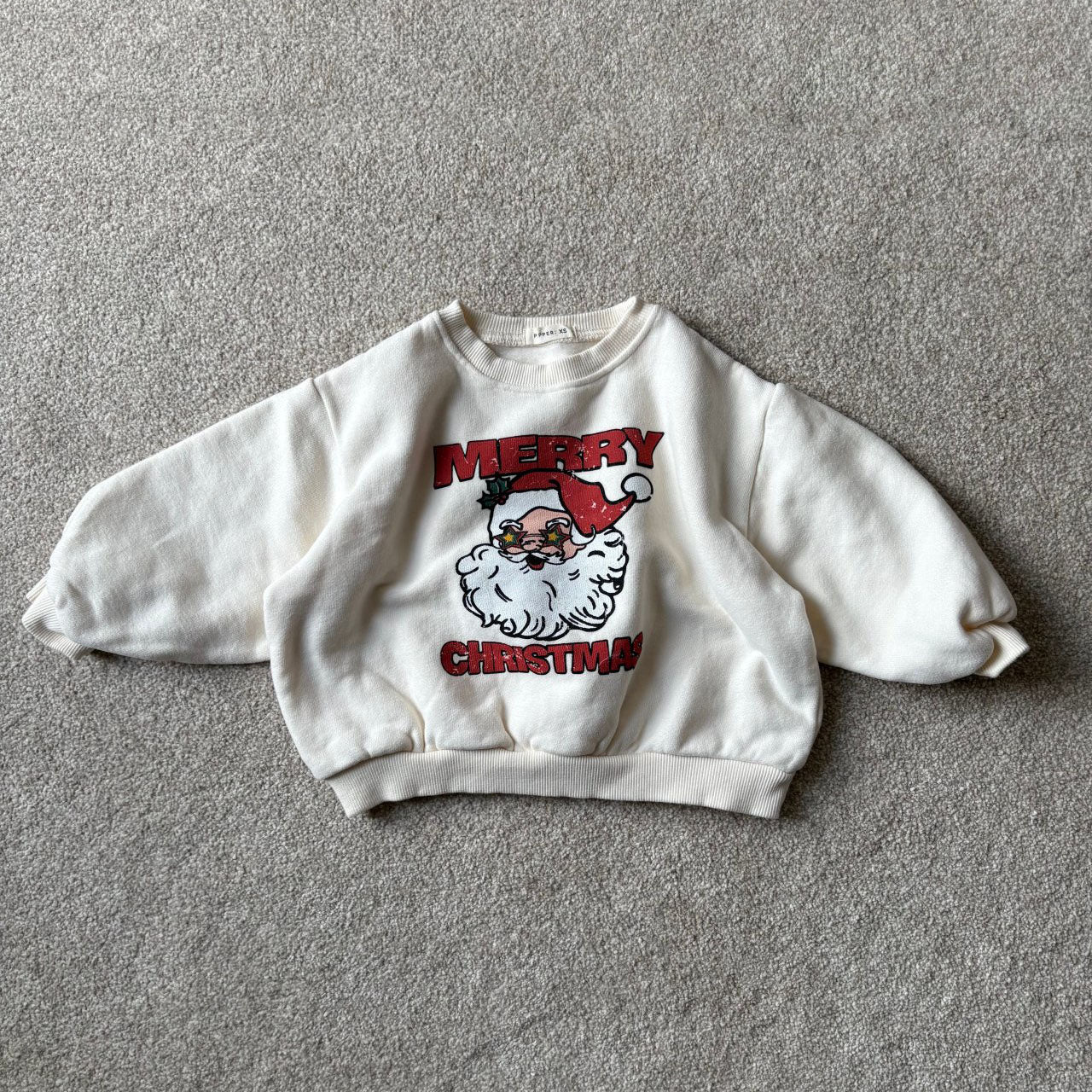 Toddler W25 Merry Christmas Long Sleeve Sweatshirt (1-7y, Adult) - 2 Colors