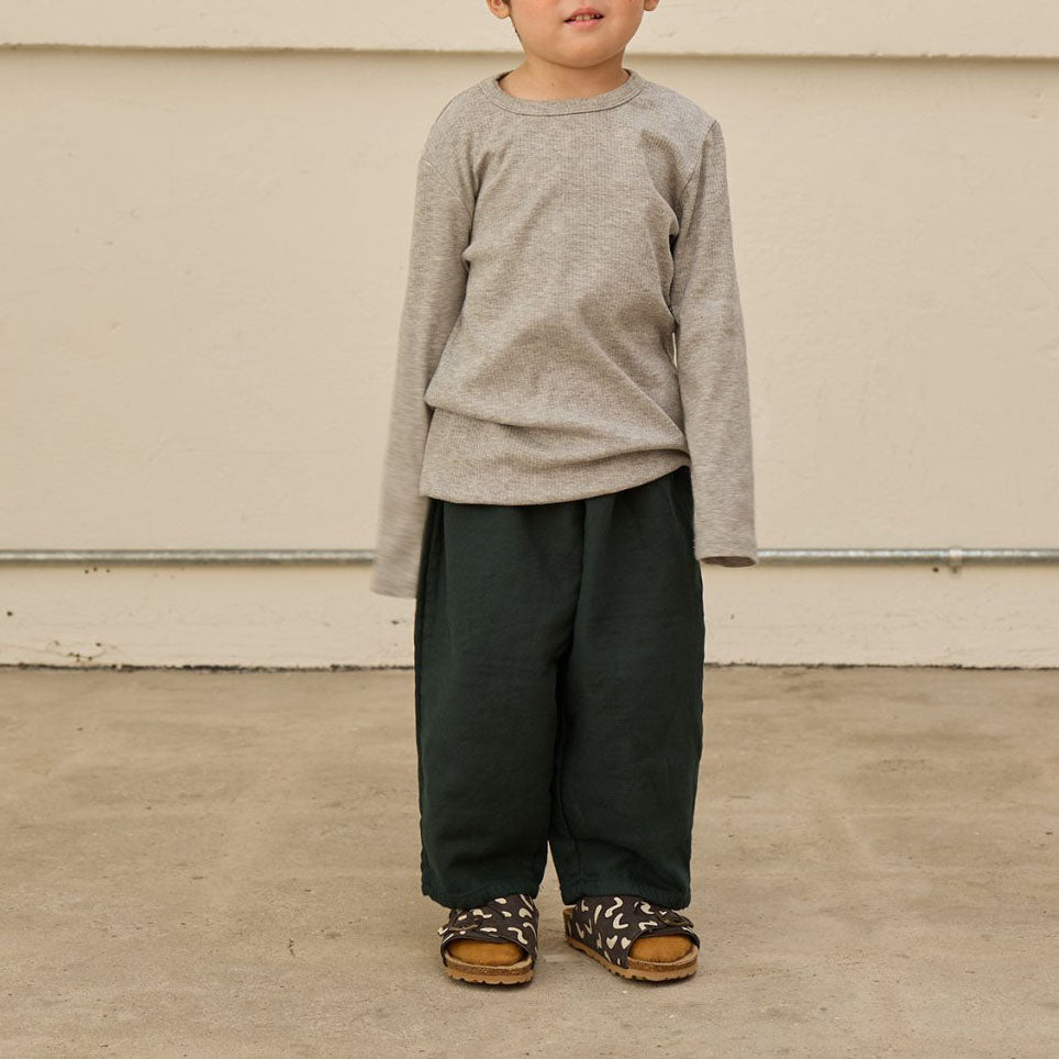 Toddler F25 Ribbed Long Sleeve Top (2-8y) - Heather Gary - AT NOON STORE