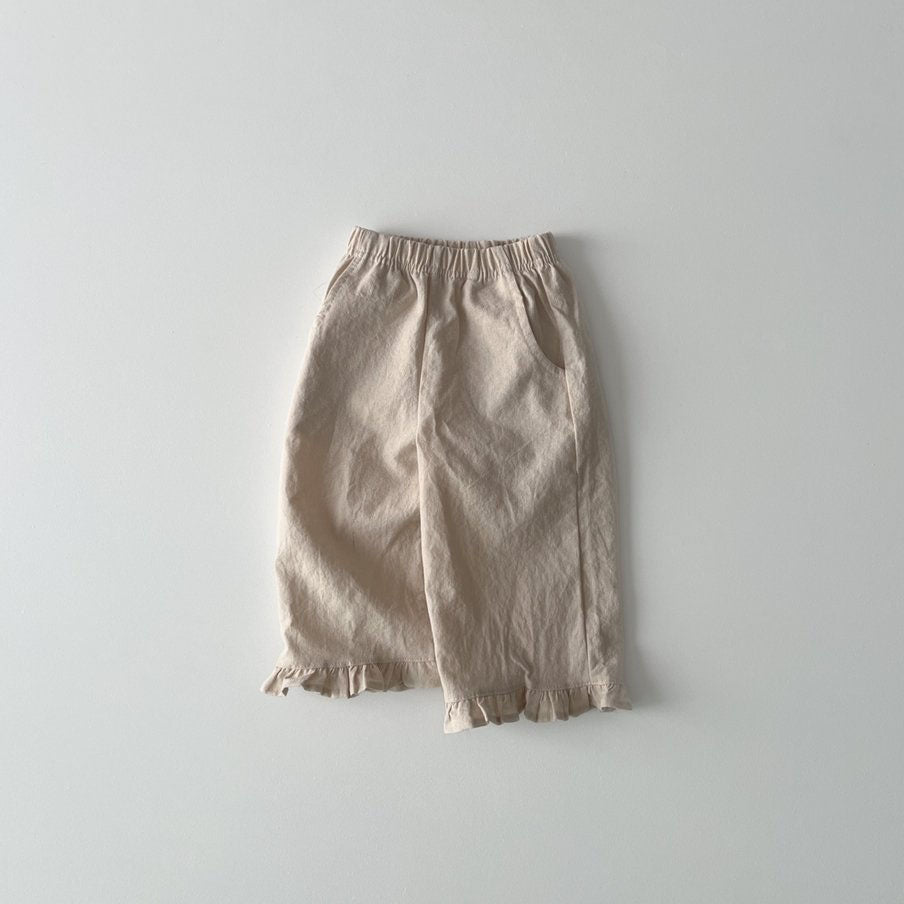 Kids SS25 Frill Detail Wide Pants (1-6y) - 2 Colors - AT NOON STORE