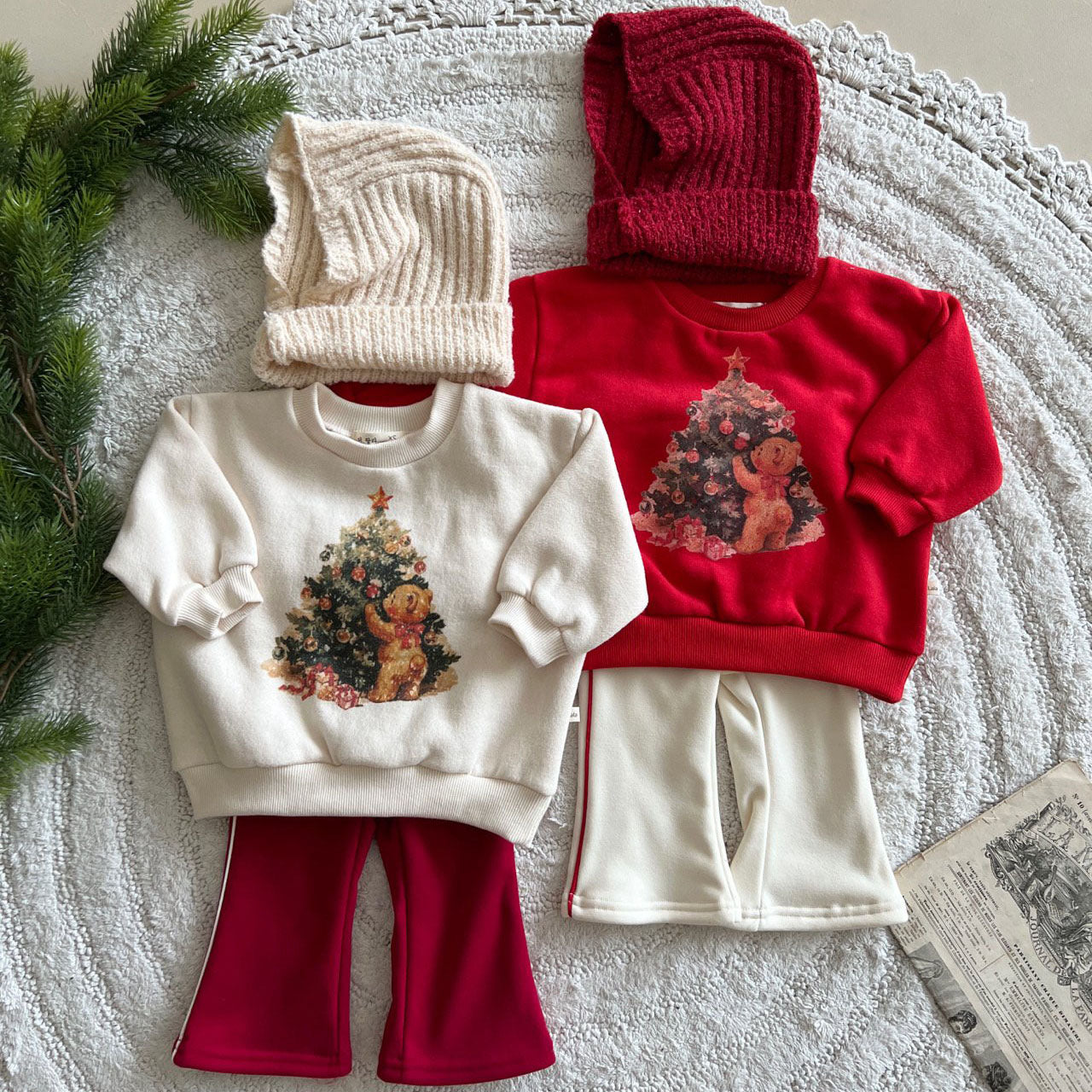 Toddler Lala FW25 Christmas Tree Sweatshirt (1-6y) - 2 Colors - AT NOON STORE