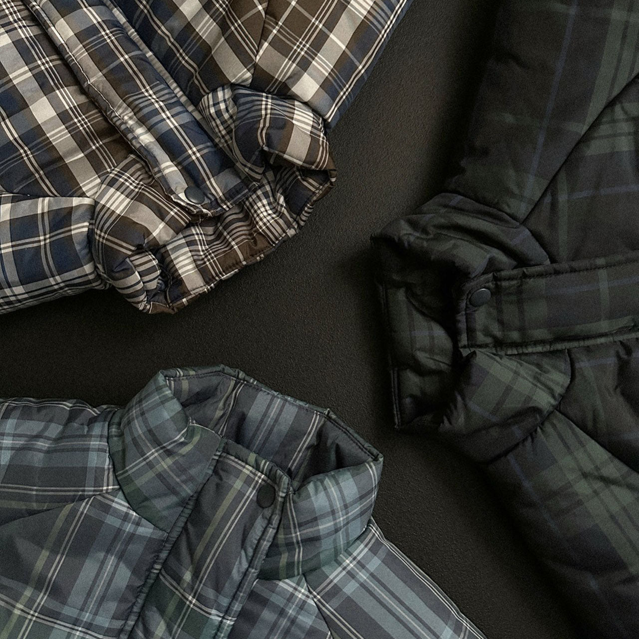 Toddler W25 Plaid Padded Mock Neck Zip Up Jacket (2-7y) - 3 Colors