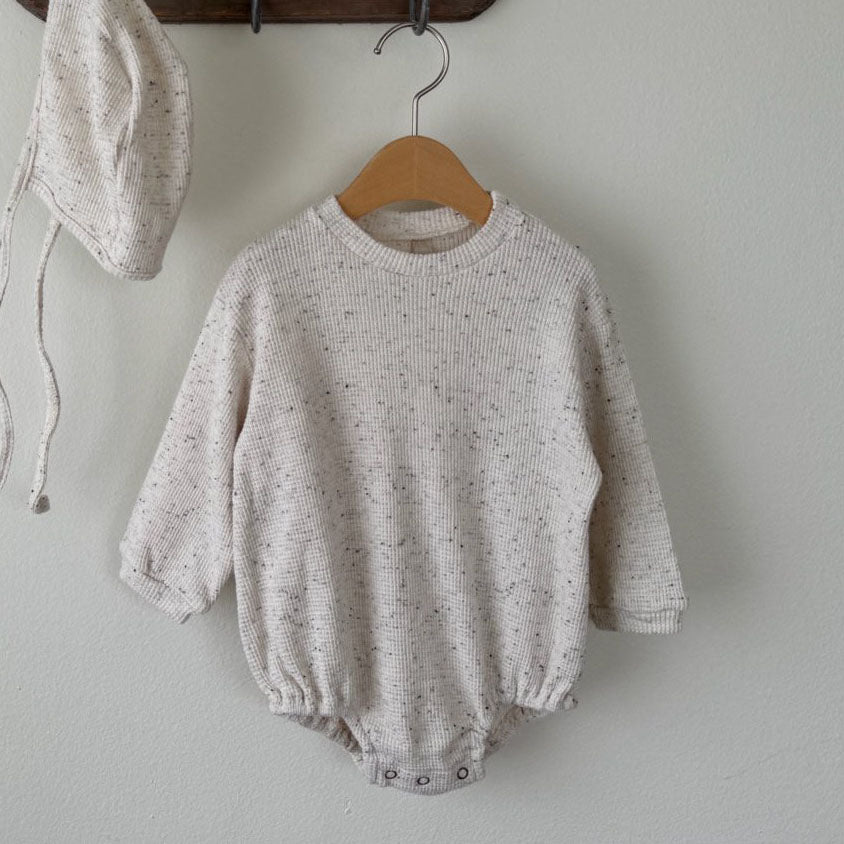 Baby F25 Waffle Confetti Bubble Romper (6-24m) -Ivory - AT NOON STORE