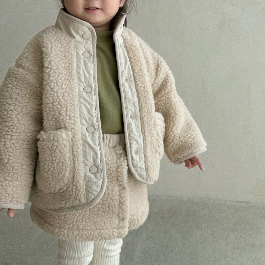 Baby Toddler W24 Solid Long Sleeve Mock-neck Top (6m-6y) - Olive - AT NOON STORE