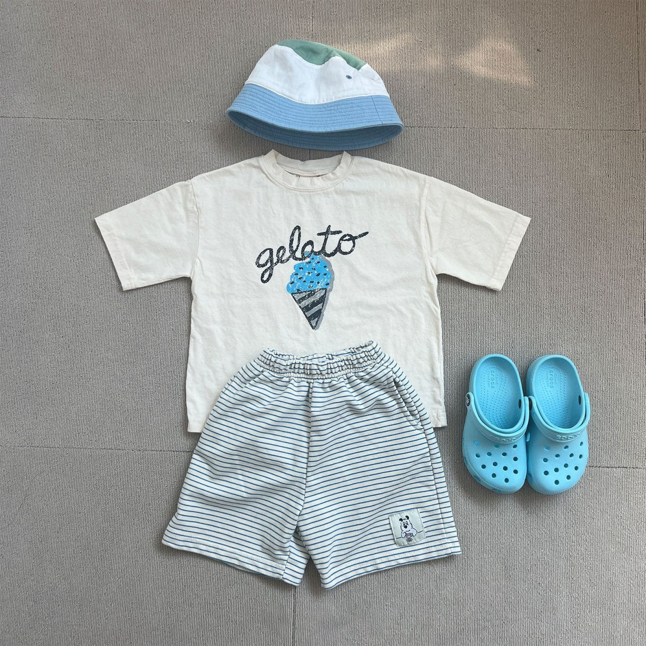Toddler SS25 'gelato' Loose Fit Short Sleeve Top (3-8y) - 2 Colors - AT NOON STORE