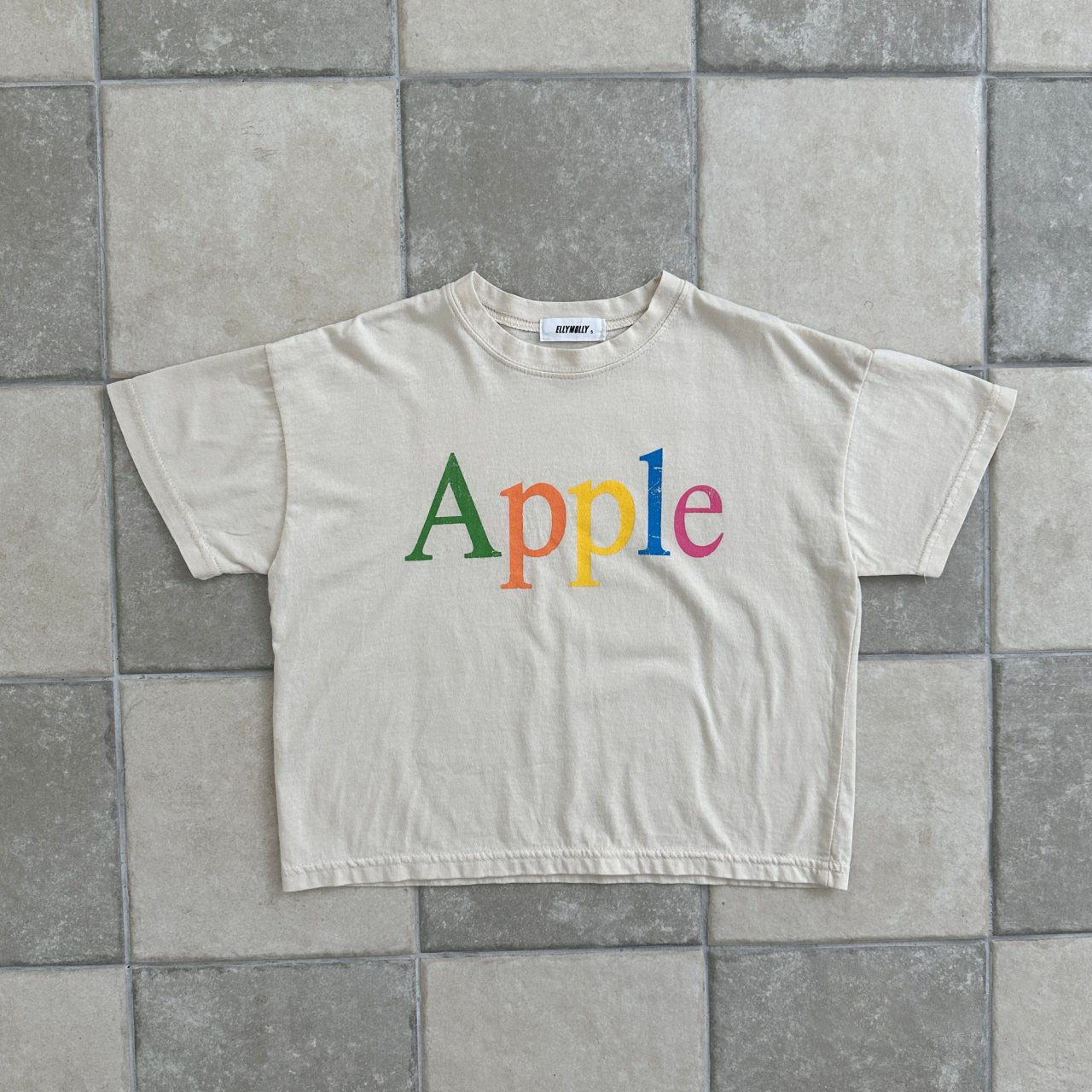 Kids SS25 APPLE Short Sleeve Loose Fit Top (2-7y) - 2 Colors - AT NOON STORE