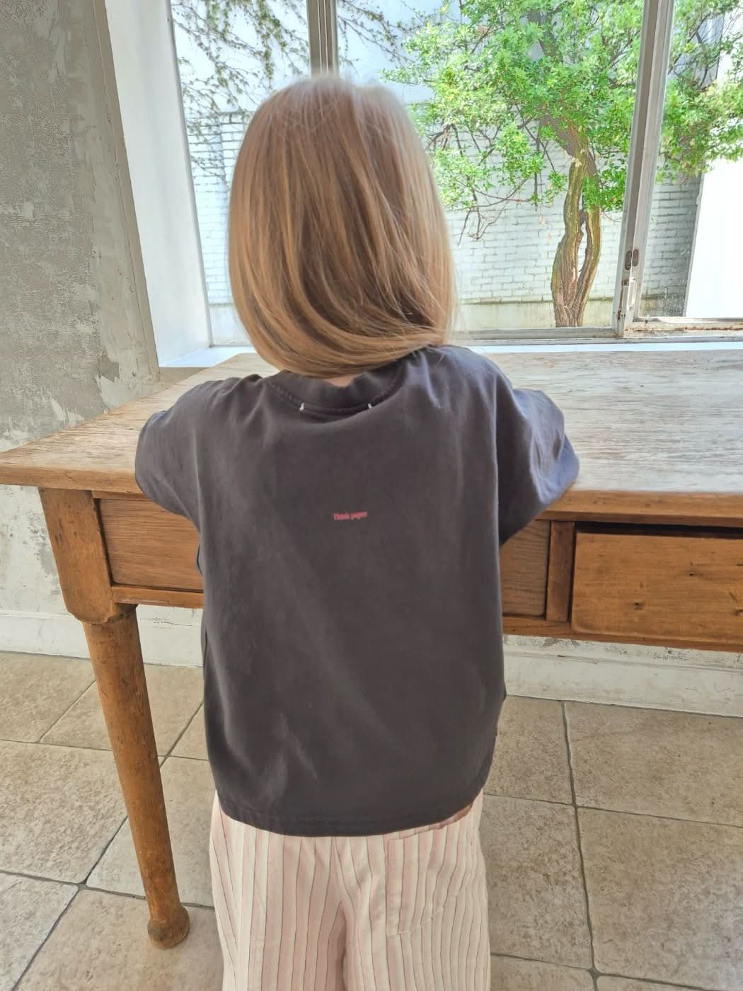 Kids Side Seam Short Sleeve Top (2-6y) - 2 Colors - AT NOON STORE