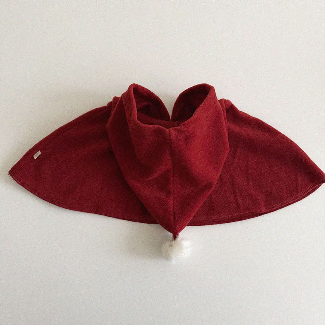 Kids Aosta Fleece Pompom Cone Cape (0-5y) - 2 Colors - AT NOON STORE