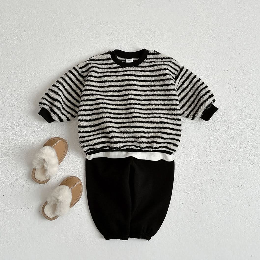 Toddler W24 Sherpa Stripe Sweatshirt (1-7y) - 3 Colors - AT NOON STORE